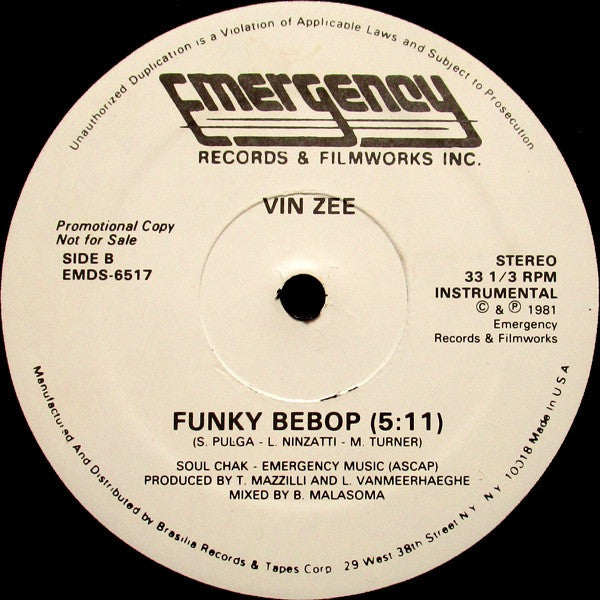 Vin Zee - Funky Bebop - 1981