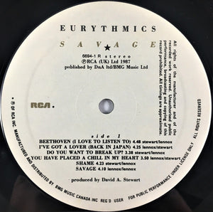 Eurythmics - Savage - 1987