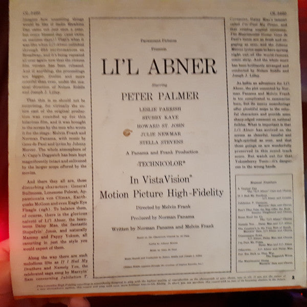 Various - Li'l Abner (The Original Sound-Track Score From The Paramount Picture)