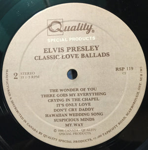Elvis Presley - Classic Love Ballads - 1986