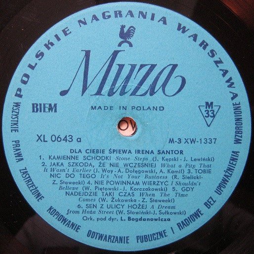 Irena Santor - Dla Ciebie Śpiewa - 1970