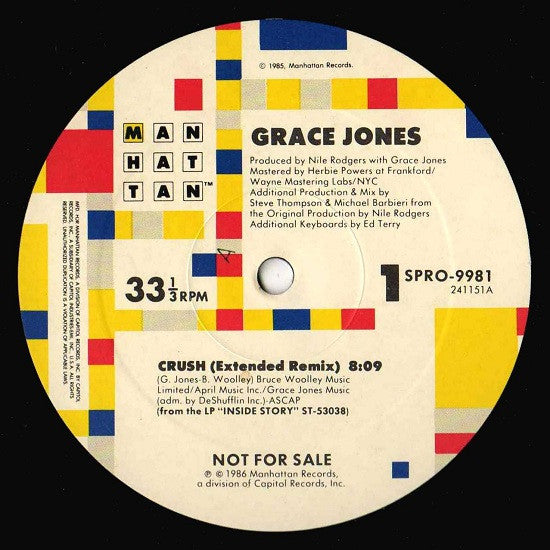 Grace Jones - Crush - 1986