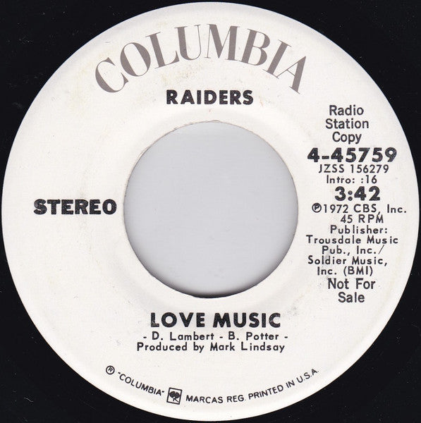 Raiders - Love Music - 1972