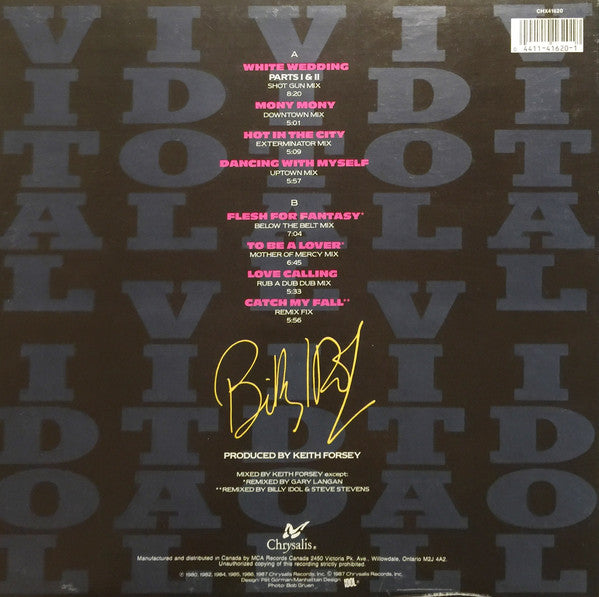 Billy Idol - Vital Idol - 1987