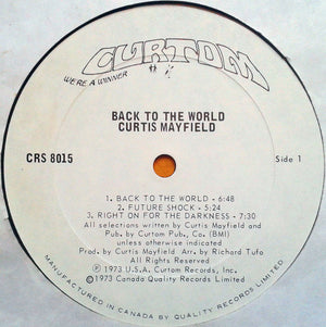 Curtis Mayfield - Back To The World - 1973