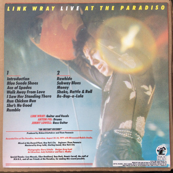 Link Wray - Link Wray Live At The Paradiso - 1980