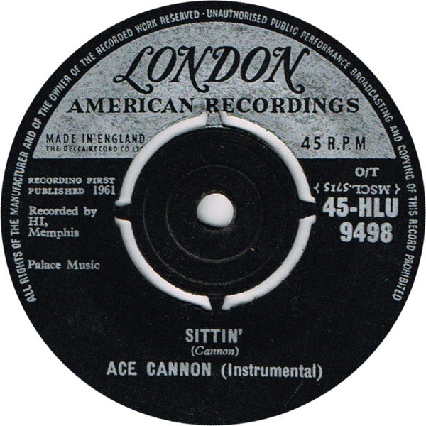 Ace Cannon - Tuff / Sittin' - 1962