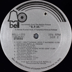 Barry De Vorzon & Perry Botkin Jr. - R.P.M. (The Original Motion Picture Soundtrack) - 1970