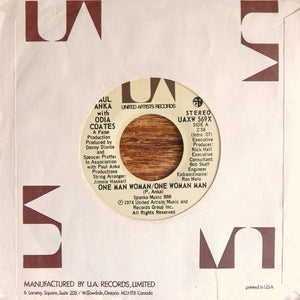 Paul Anka - One Man Woman / One Woman Man - 1974