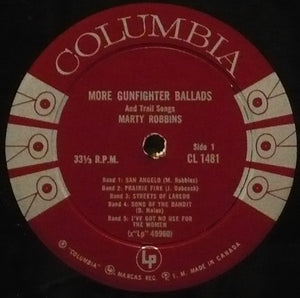 Marty Robbins - More Gunfighter Ballads And Trail Songs Vinyl Record