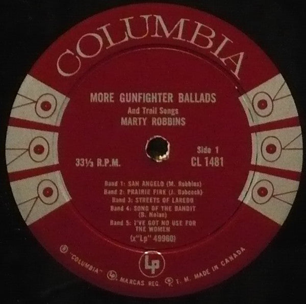 Marty Robbins - More Gunfighter Ballads And Trail Songs Vinyl Record