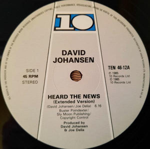 David Johansen - Heard The News 1985 - Quarantunes
