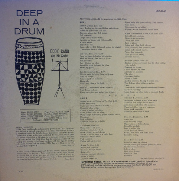 Eddie Cano And His Sextet - Deep In A Drum - 1958