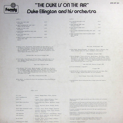 Duke Ellington And His Orchestra - The Duke Is On The Air