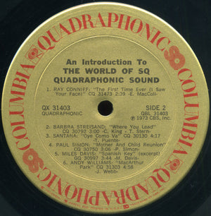 Various - An Introduction To The World Of SQ Quadraphonic Sound - 1973