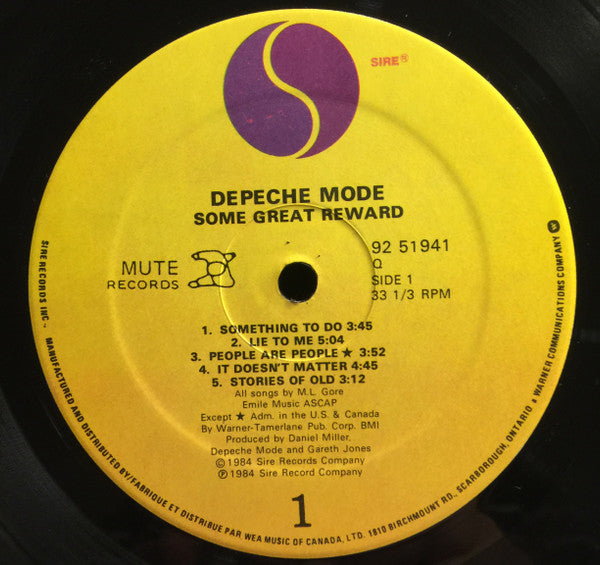 Depeche Mode - Some Great Reward