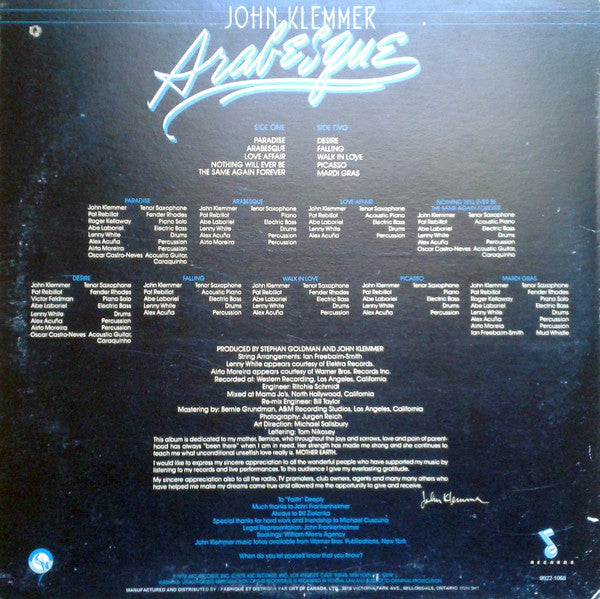 John Klemmer - Arabesque