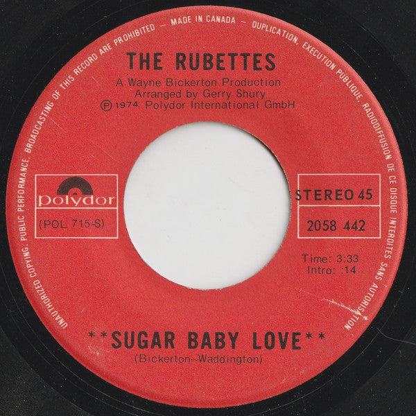 Rubettes, The - Sugar Baby Love - 1974
