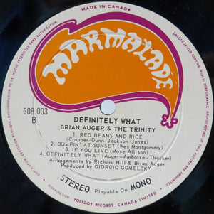 Brian Auger & The Trinity - Definitely What!