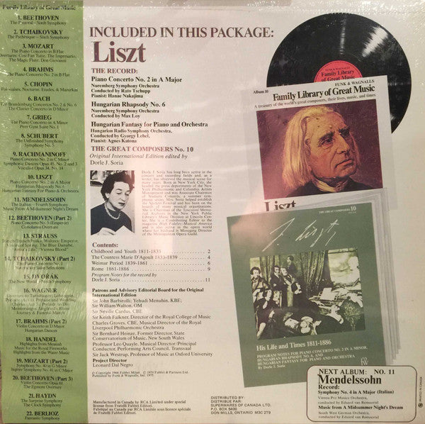 Franz Liszt, Nürnberger Symphoniker, Magyar Rádió És Televízió Szimfónikus Zenekara - Piano Concerto No. 2 In A Major / Hungarian Rhapsody No. 6 / Hungarian Fantasy For Piano And Orchestra - 1977