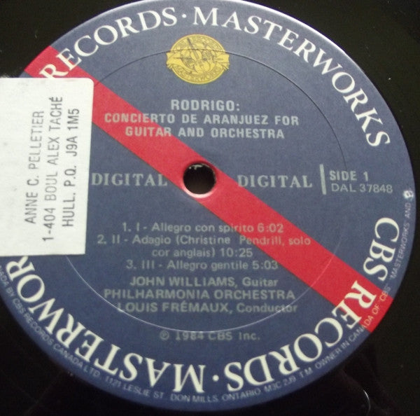 John Williams (7) - Rodrigo Concierto De Aranjuez, Fantasía Para Un Gentilhombre