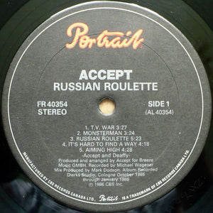 Accept - Russian Roulette - 1986