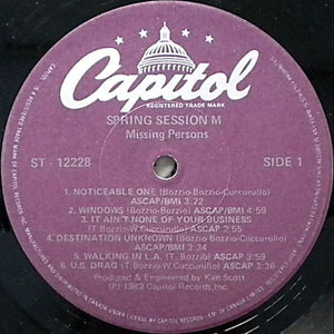 Missing Persons - Spring Session M - 1982