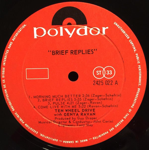 Ten Wheel Drive - Brief Replies