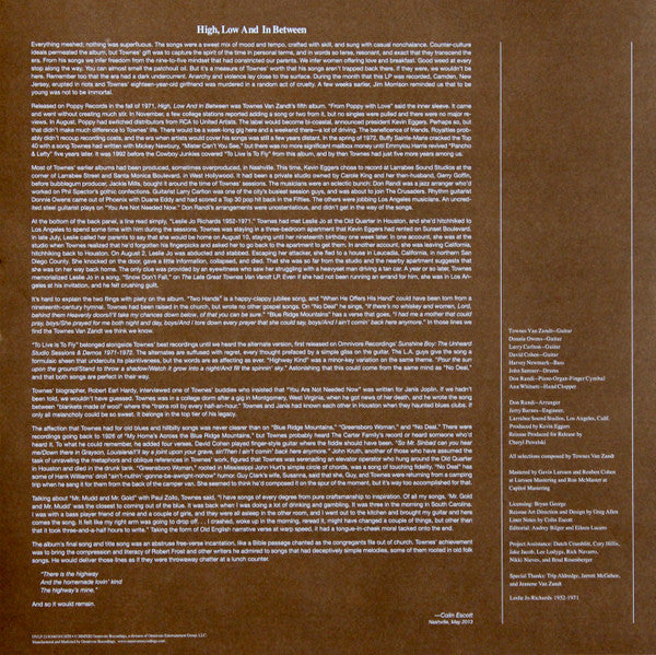 Townes Van Zandt - High, Low And In Between - 2013