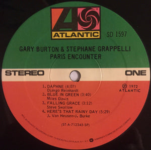 Gary Burton & Stéphane Grappelli - Paris Encounter -