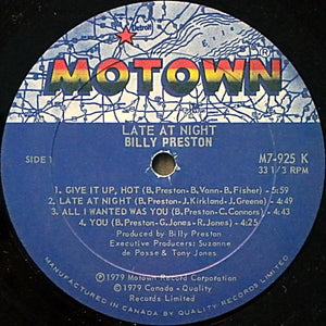 Billy Preston - Late At Night - 1980