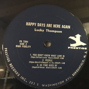 Lucky Thompson - Happy Days Are Here Again - 1965