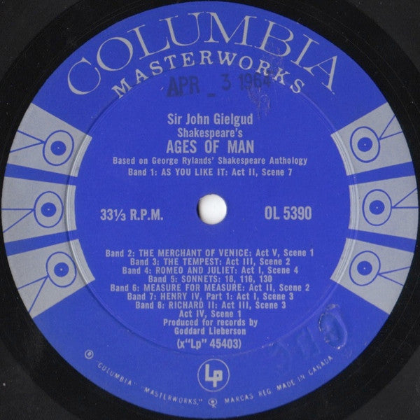 John Gielgud - Shakespeare's Ages Of Man