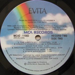 Andrew Lloyd Webber And Tim Rice - Evita - 1976