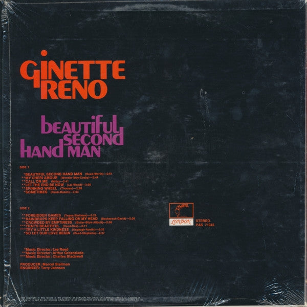 Ginette Reno - Beautiful Second Hand Man - 1971