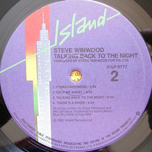 Steve Winwood - Talking Back To The Night - 1982