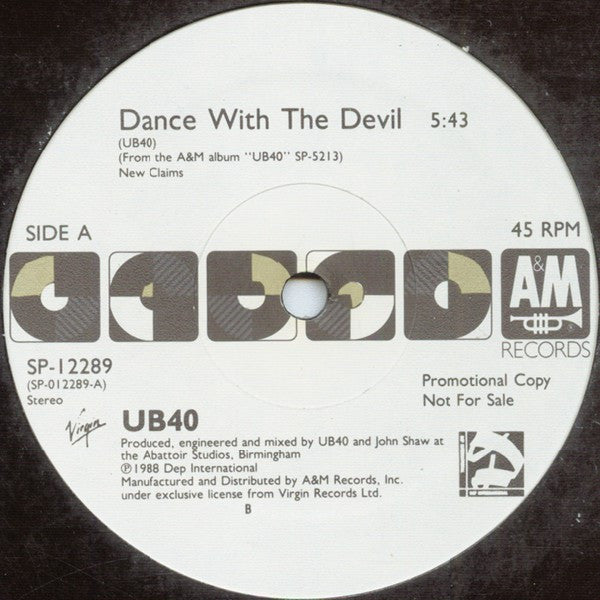 UB40 - Dance With The Devil / Red Red Wine - 1988