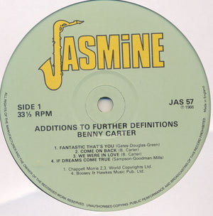 Benny Carter - Additions To Further Definitions
