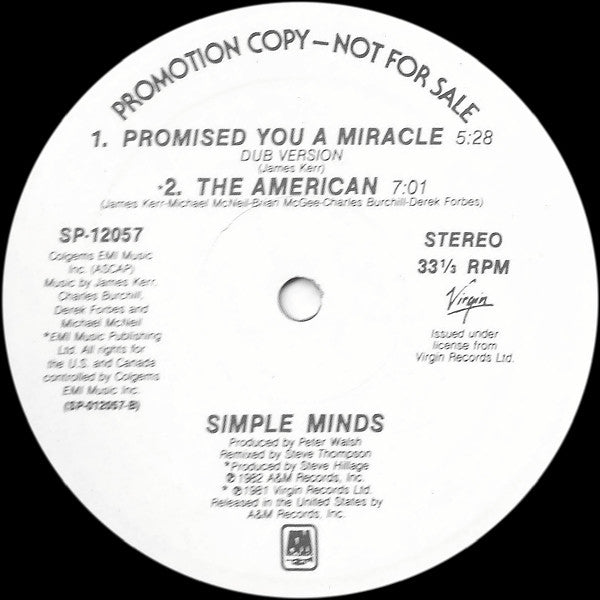 Simple Minds - Promised You A Miracle - 1982