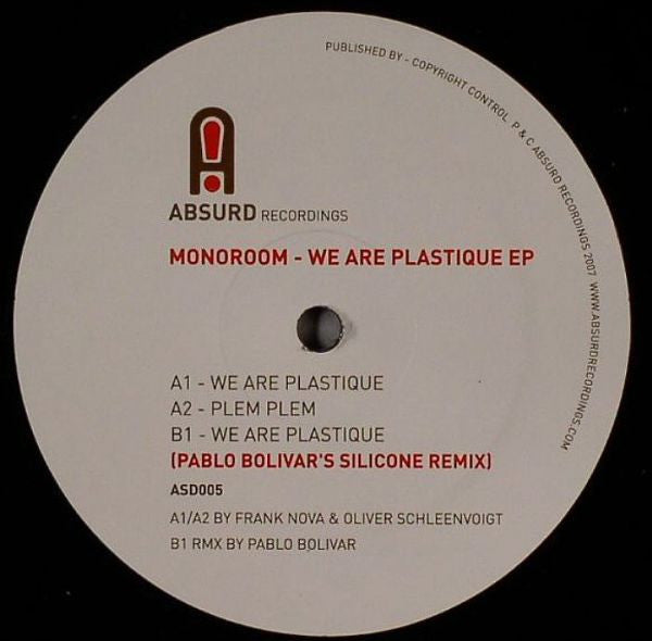 Monoroom - We Are Plastique EP