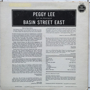 Peggy Lee - Basin Street East Proudly Presents Miss Peggy Lee - 1961