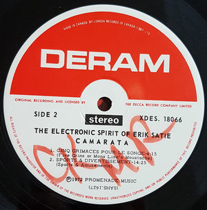 The Camarata Contemporary Chamber Group - The Electronic Spirit Of Erik Satie Featuring The Moog Synthesizer With The Camarata Contemporary Chamber Orchestra