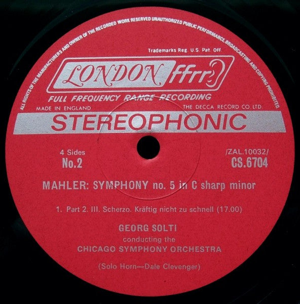Gustav Mahler / Chicago Symphony Orchestra, Georg Solti, Yvonne Minton - Symphony No. 5 / 4 Songs From "Des Knaben Wunderhorn" - 1971