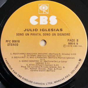 Julio Iglesias - Sono Un Pirata, Sono Un Signore Vinyl Record