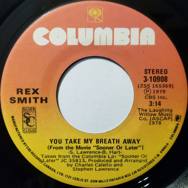Rex Smith - You Take My Breath Away / Better Than It's Ever Been Before - 1978