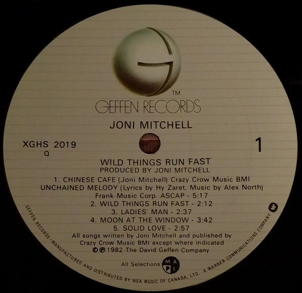 Joni Mitchell - Wild Things Run Fast Vinyl Record