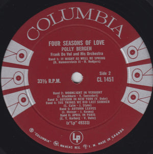 Polly Bergen - Polly Bergen's Four Seasons Of Love - 1960