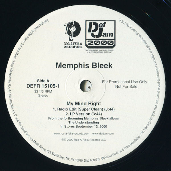 Memphis Bleek - My Mind Right - 2000