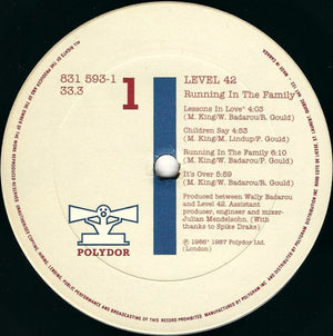 Level 42 - Running In The Family - 1987