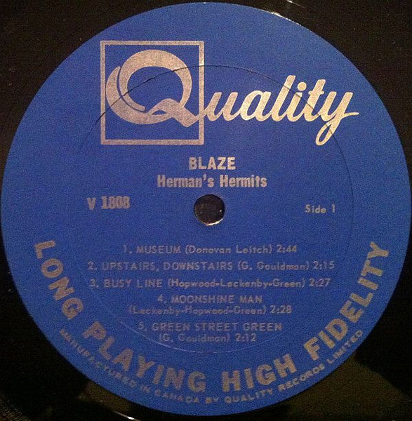 Herman's Hermits - Blaze Vinyl Record